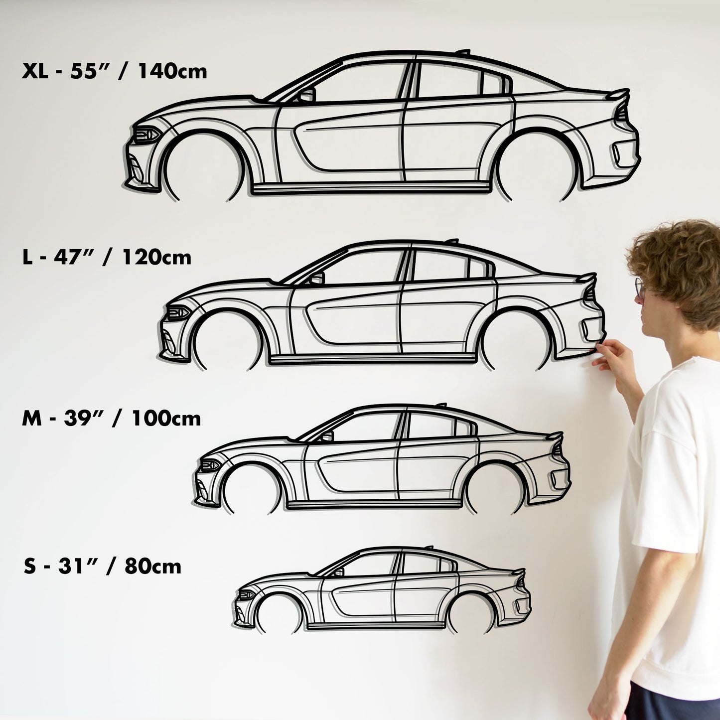 2021 Dodge Charger Scatpack Metal Silhouette Metal Wall Art