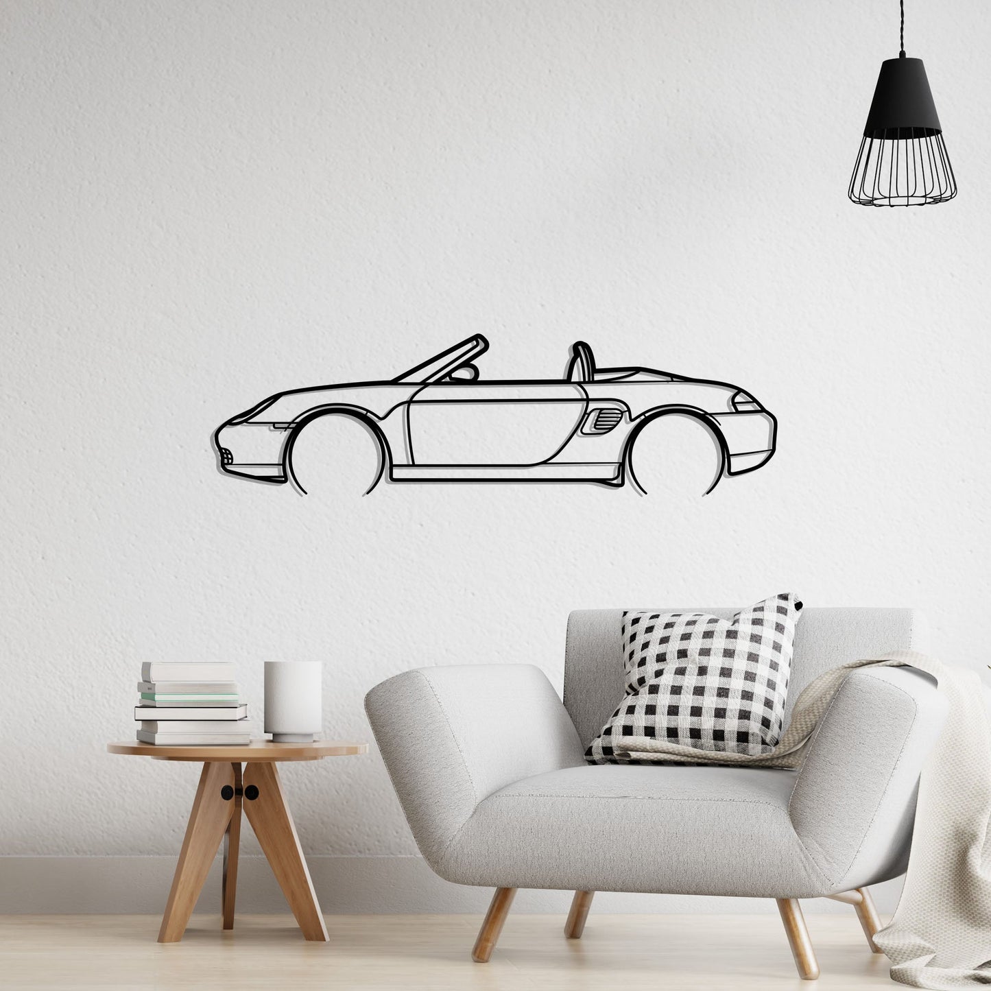 1997 Porsche Boxster Metal Silhouette Metal Wall Art