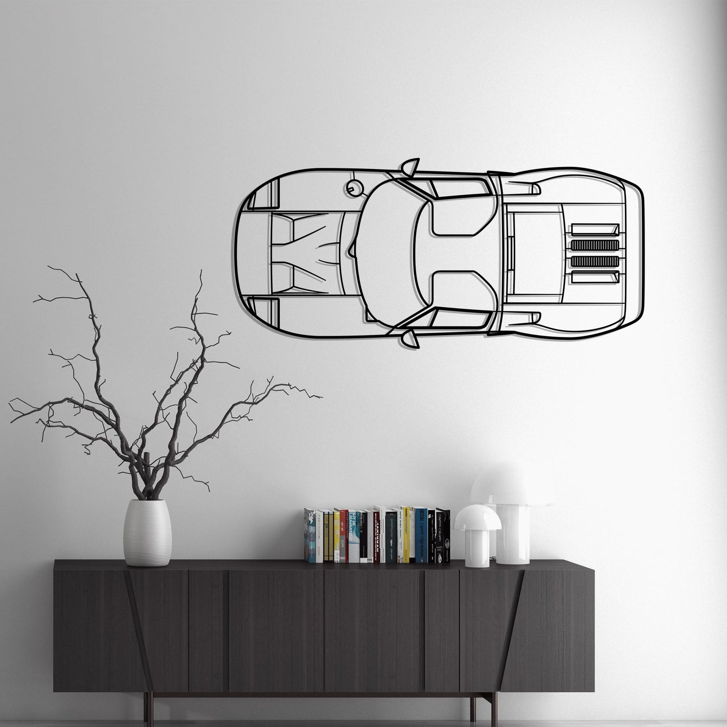 2005 Ford GT Top Metal Silhouette Metal Wall Art