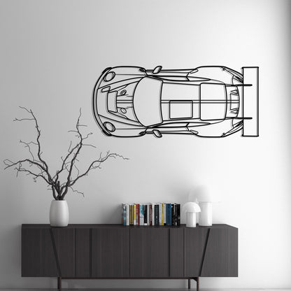 2022 Porsche 911 GT3 R Top Metal Silhouette Metal Wall Art