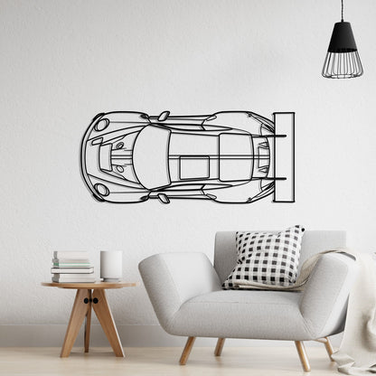 2022 Porsche 911 GT3 R Top Metal Silhouette Metal Wall Art