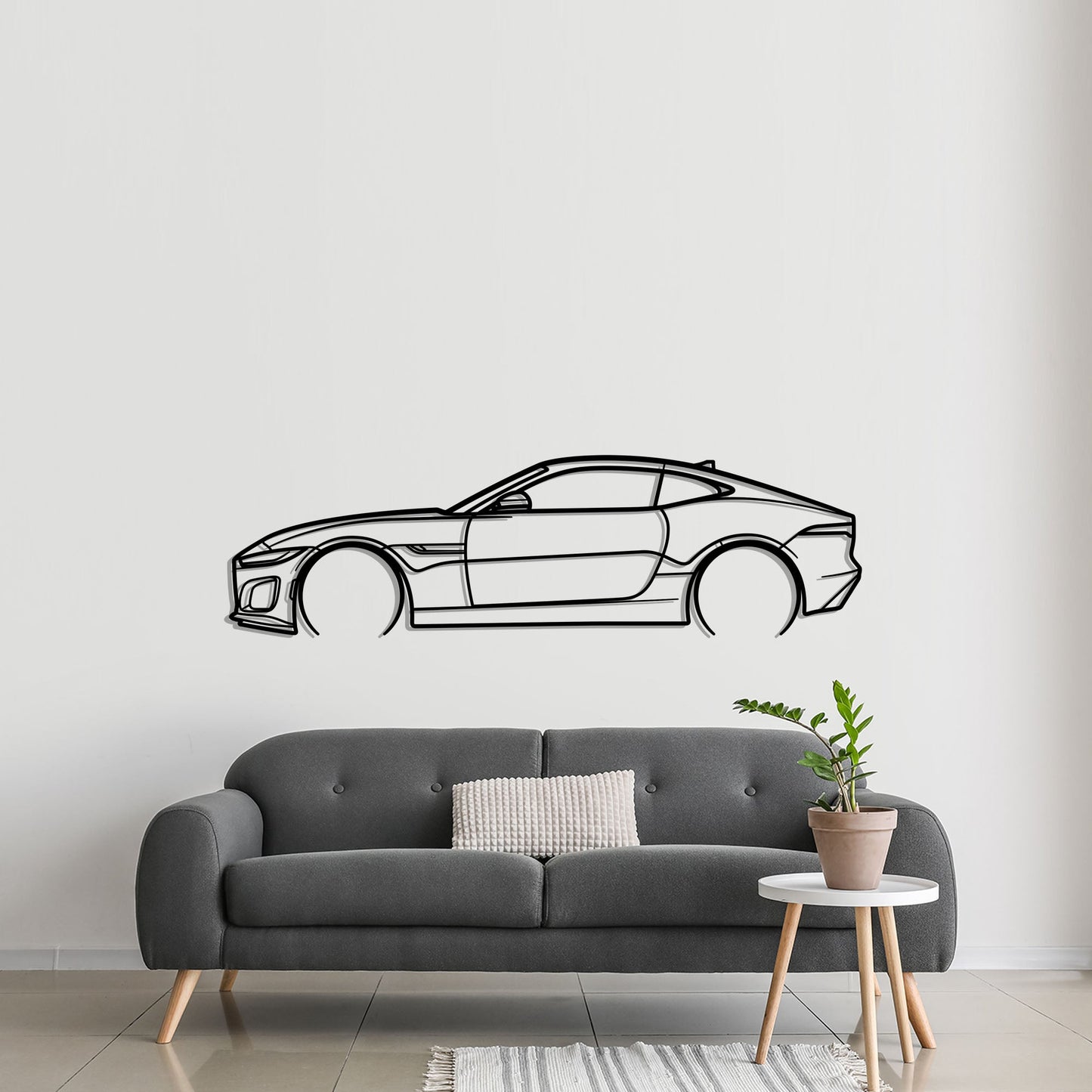 2021 Jaguar F Type P300 Metal Silhouette Metal Wall Art