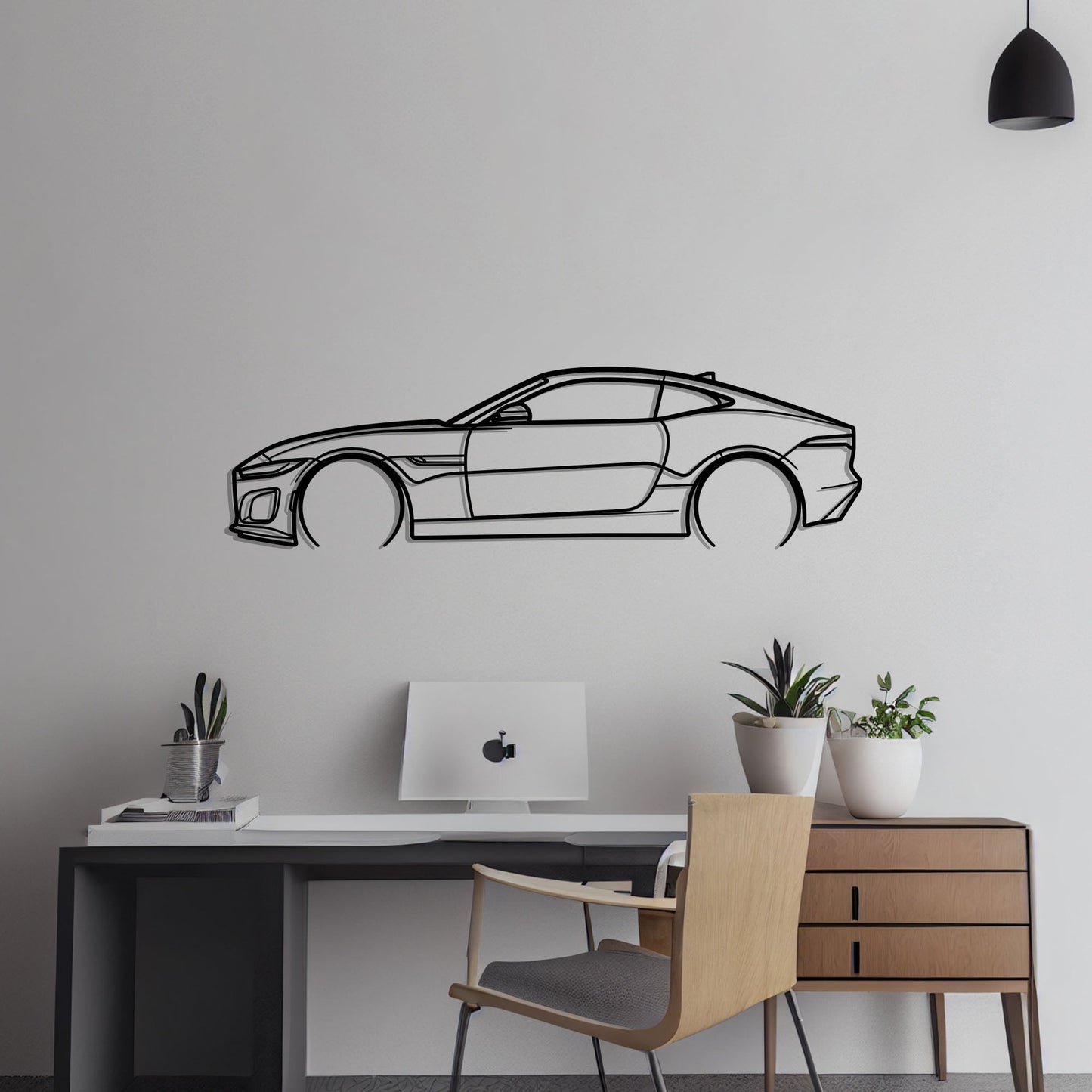 2021 Jaguar F Type P300 Metal Silhouette Metal Wall Art