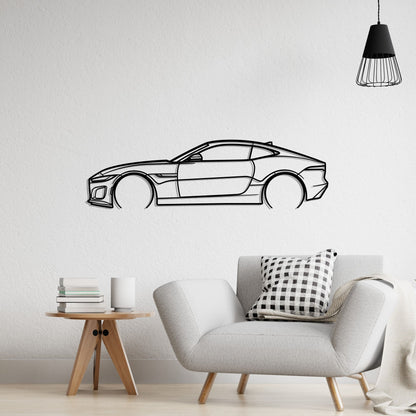 2021 Jaguar F Type P300 Metal Silhouette Metal Wall Art