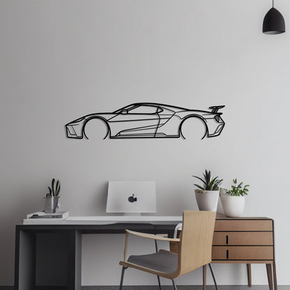 2022 Ford GT Metal Silhouette Metal Wall Art