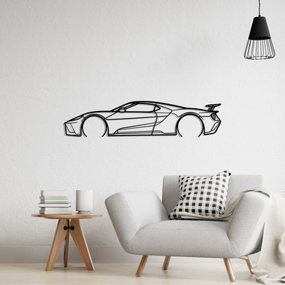 2022 Ford GT Metal Silhouette Metal Wall Art