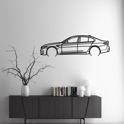 2019 BMW M5 Metal Silhouette Metal Wall Art