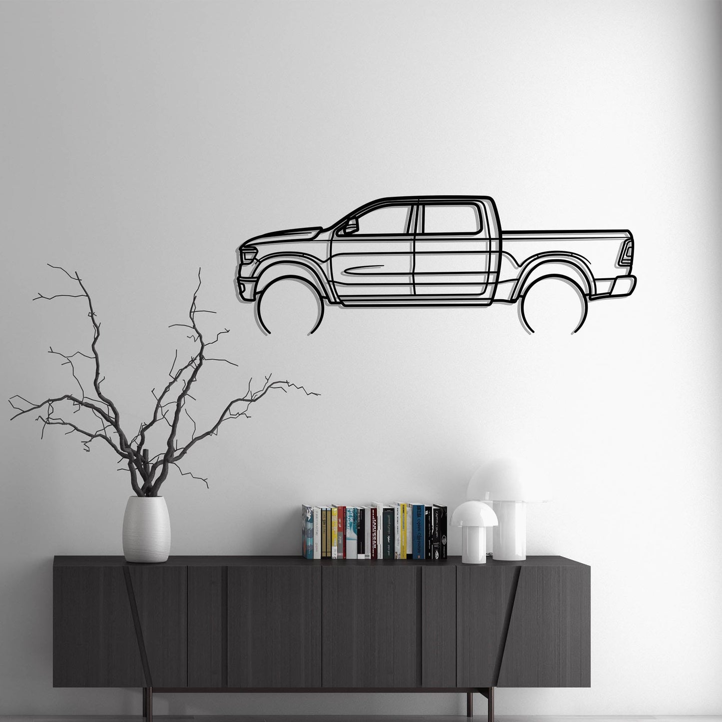 RAM 1500 Laramie Metal Silhouette Metal Wall Art