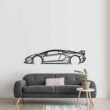 2020 Lamborghini Aventador SVJ Metal Silhouette Metal Wall Art