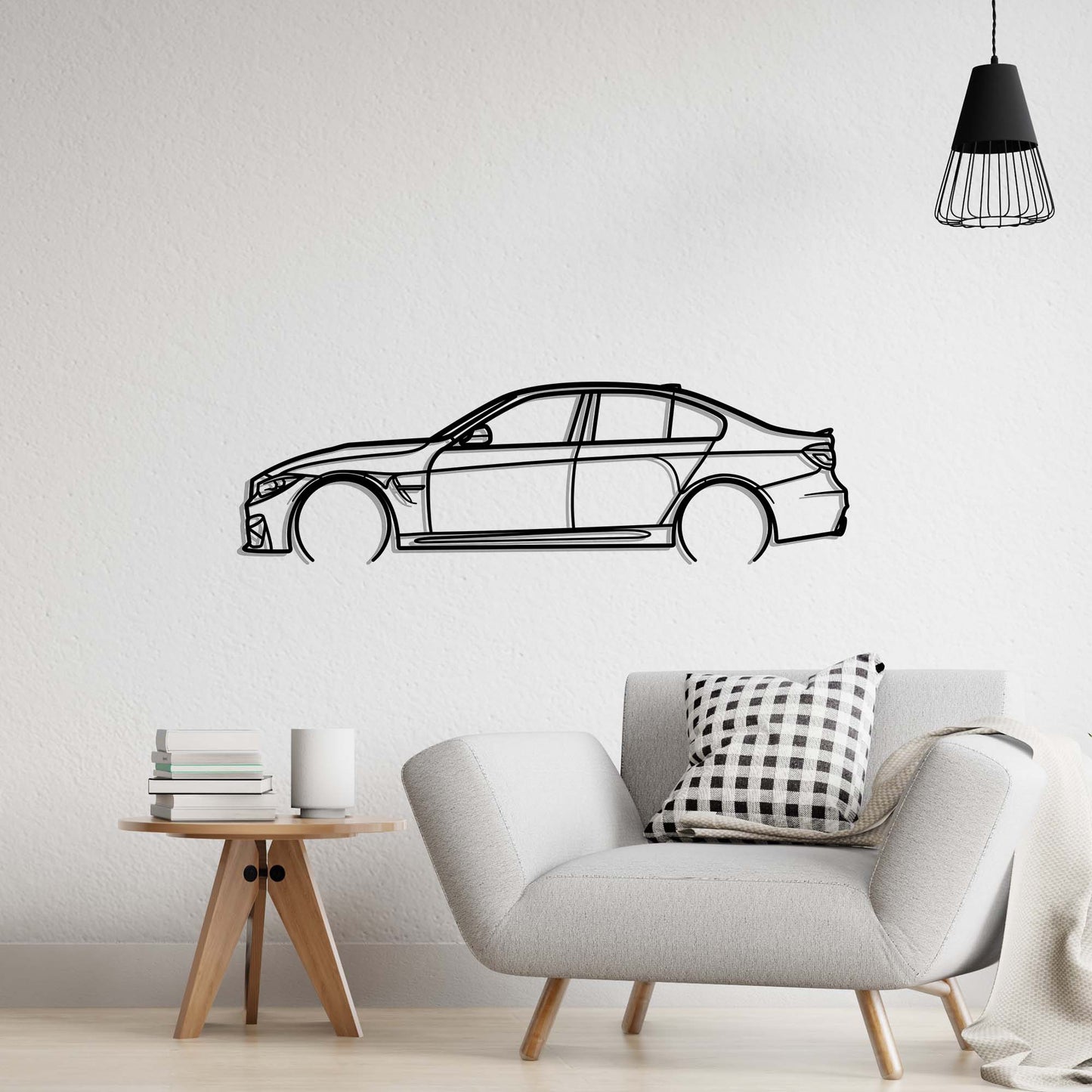 2018 BMW M3 CS Metal Silhouette Metal Wall Art