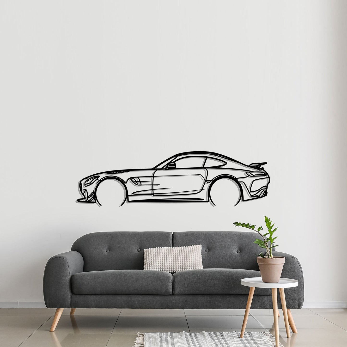 2022 Mercedes AMG GT R Metal Silhouette Metal Wall Art