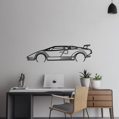 Lamborghini Countach Metal Silhouette Metal Wall Art