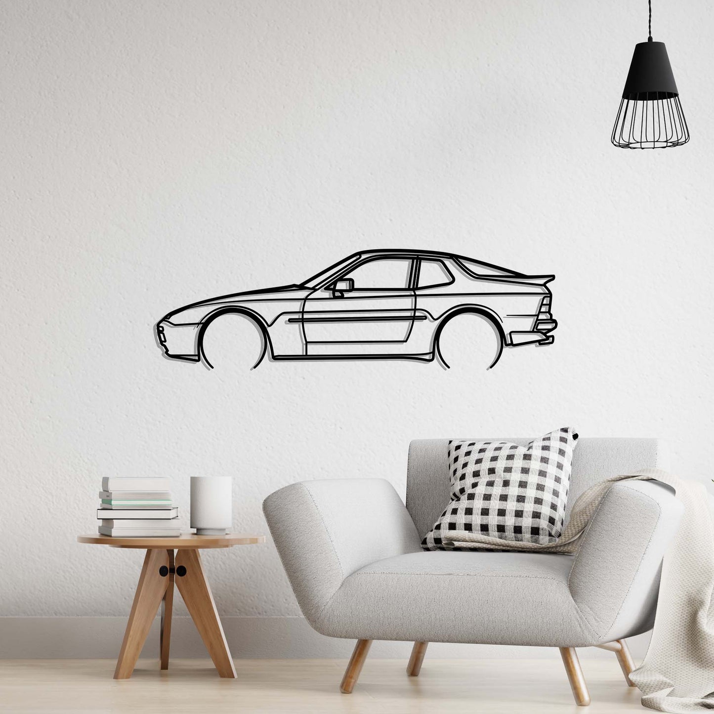 Porsche 944 Turbo Metal Silhouette Metal Wall Art