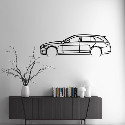 2022 Mercedes-AMG C63 Wagon Metal Silhouette Metal Wall Art