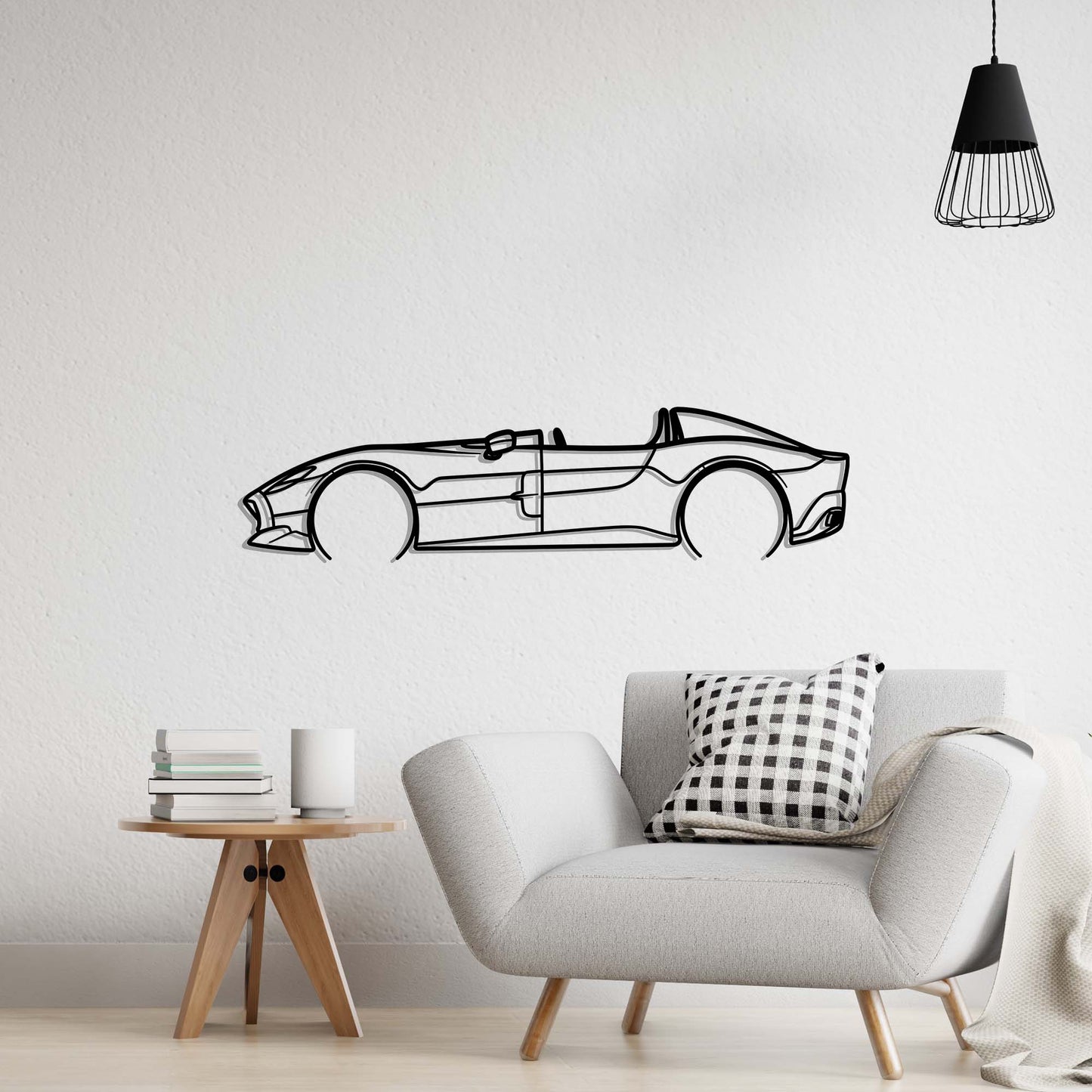 2018 Ferrari Monza SP1 Metal Silhouette Metal Wall Art