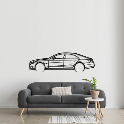 Mercedes-Benz CLS63 AMG Metal Silhouette Metal Wall Art