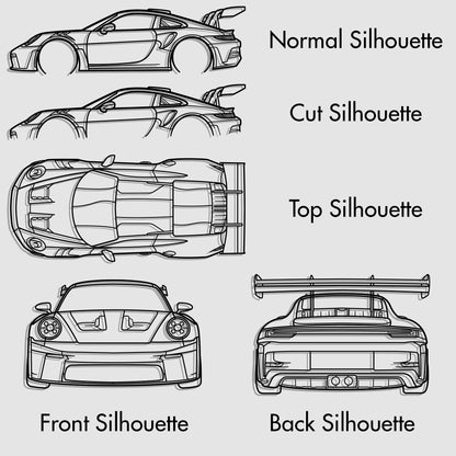 Your Custom Metal Car Silhouette Metal Wall Art