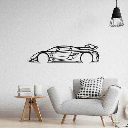 2022 Koenigsegg Jesko Metal Silhouette Metal Wall Art