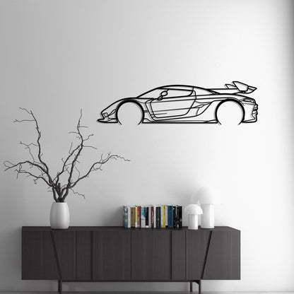 2022 Koenigsegg Jesko Metal Silhouette Metal Wall Art